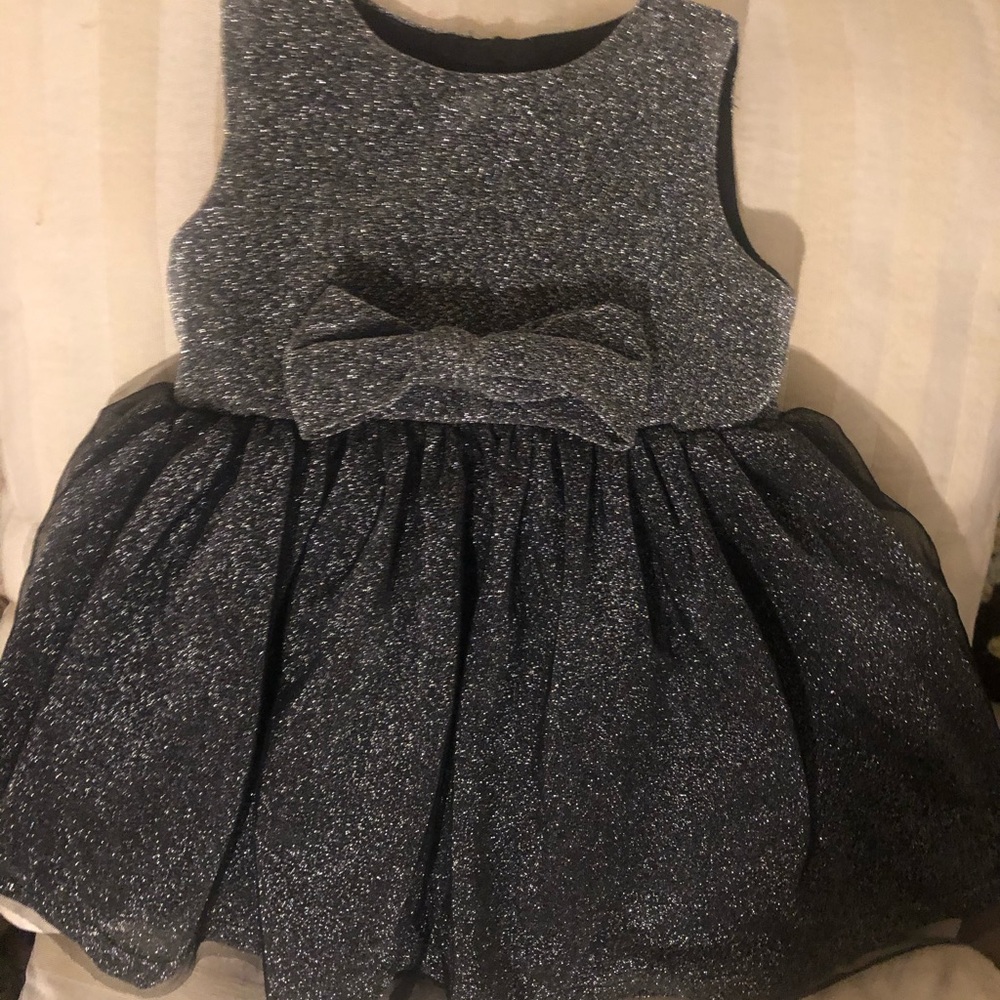 Formal silver sparkly dress . 24 mon